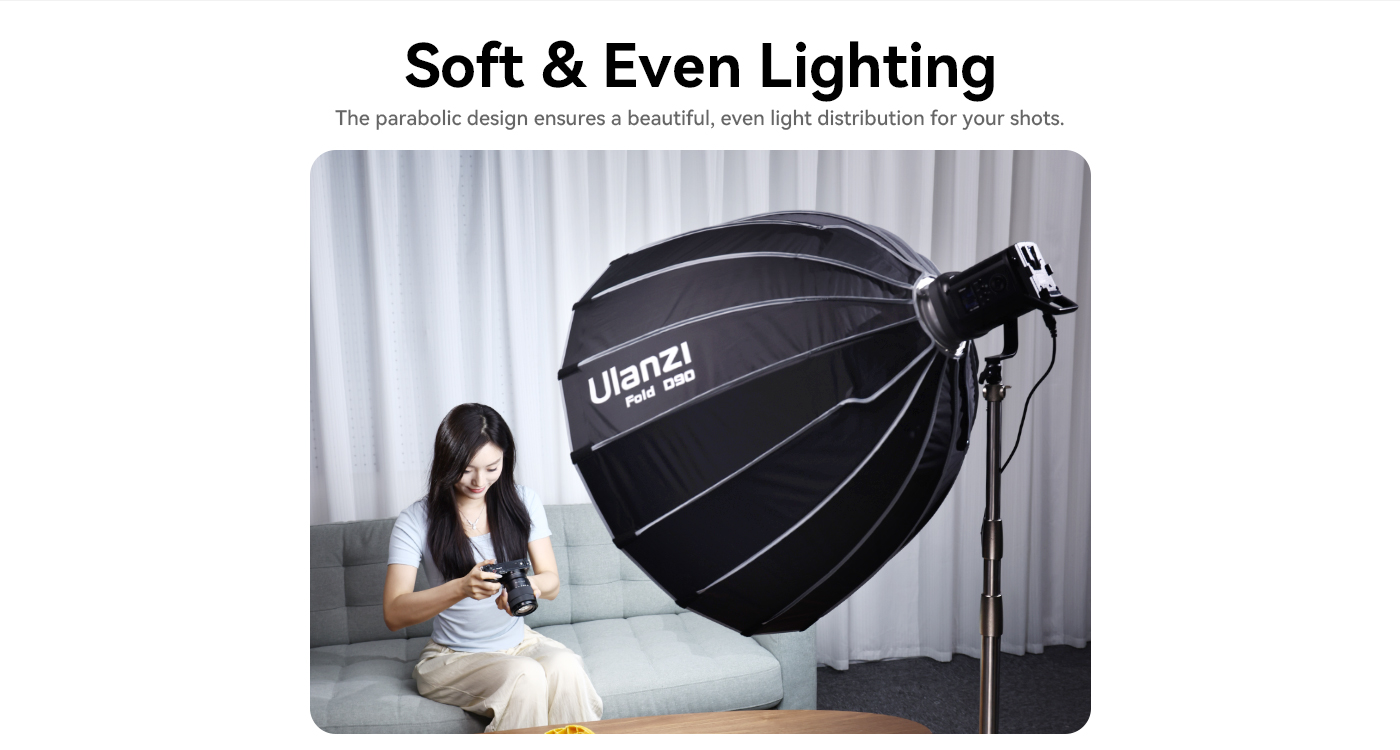 Ulanzi LAS003 Softbox Palabolic 90 cm. Bowen Mount