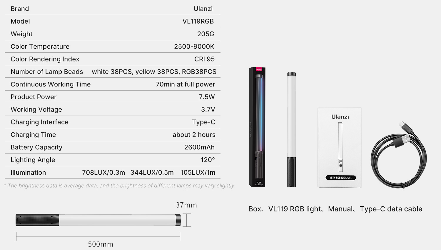 Led Ulanzi Vl119 9