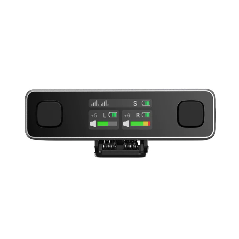 Ulanzi AM18 U-Mic Wireless Lavalier Microphone System ไมค์ไร้สาย สำหรับบันทึกเสียง แบบ 2 ไมค์ ตัวรับสัญญาณมีจอ Touch Screen