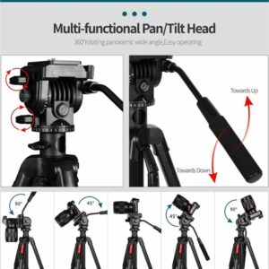Kingjoy vt 890h6 horizontal center column stand professional aluminum tripod monopod for digital video dslr camera tripod(18)