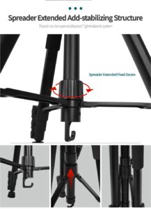Kingjoy vt 890h6 horizontal center column stand professional aluminum tripod monopod for digital video dslr camera tripod(19)