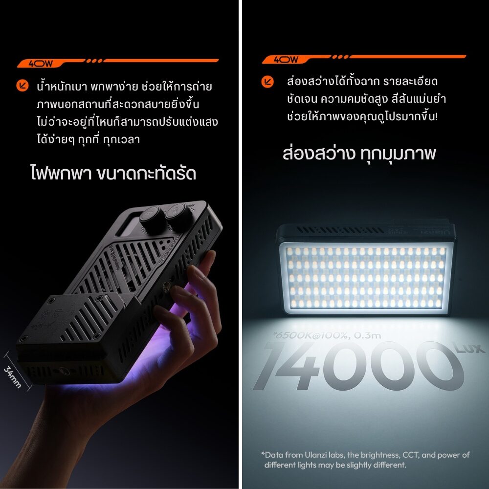 Led ulanzi lm p40rgb 3