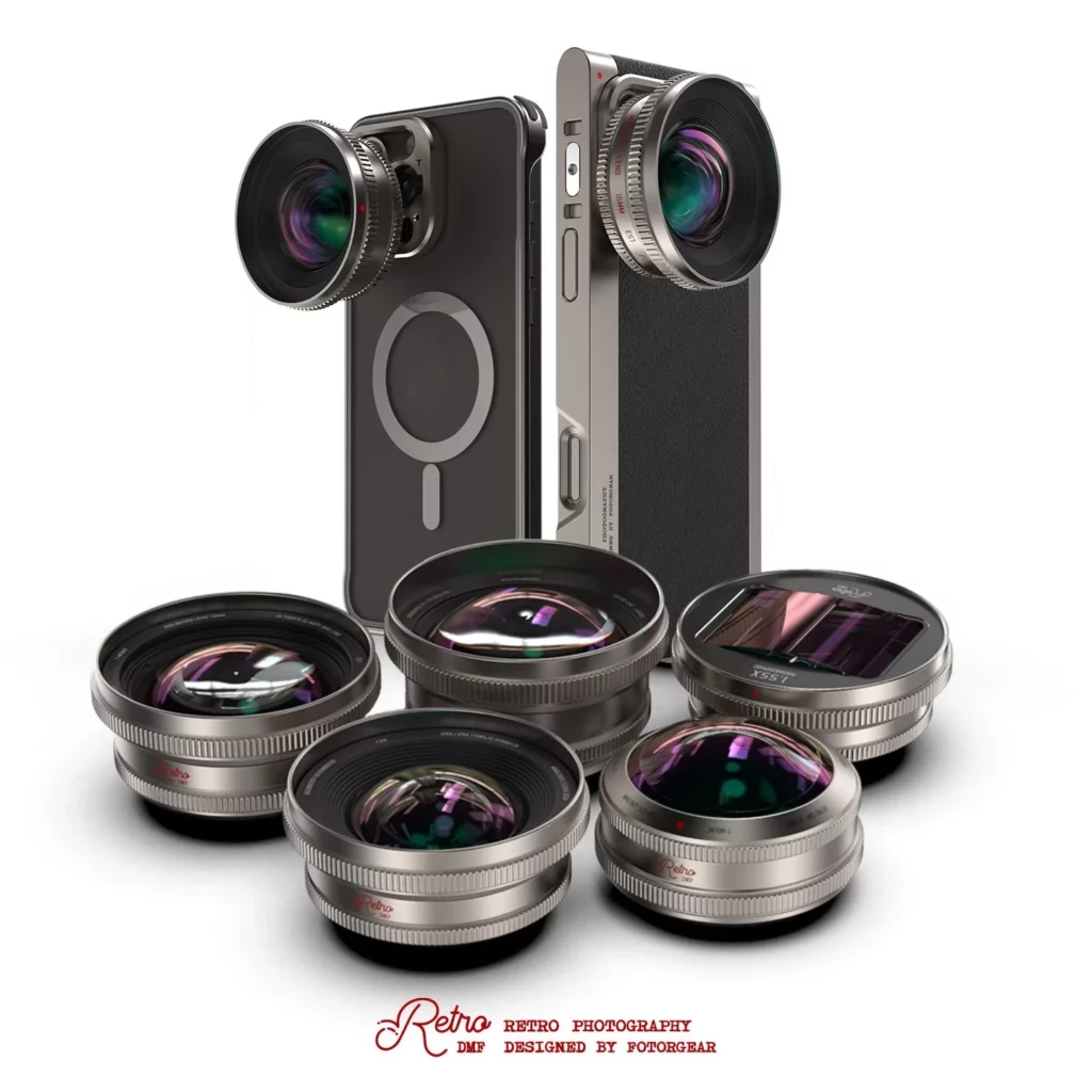 Fotorgear Lens Mobile Retro DMF เลนส์มือถือ iPhone, Android Wide Lens, Macro Lens, Portrait Lens, Fisheye Lens, Anamorphic Lens, ระบบ T-Mount พร้อมใช้งาน เลนส์ไอโฟน เลนส์ซูม เลนส์กว้าง เลนส์ถ่ายหนัง