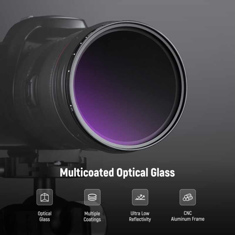 Neewer nd2 32 (1 5 stops) variable nd filter with lens cap 4ฟิลเตอร์ ฟิลเตอร์กล้อง
