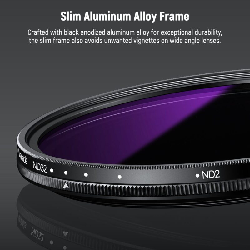Neewer nd2 32 (1 5 stops) variable nd filter with lens cap 7ฟิลเตอร์ ฟิลเตอร์กล้อง