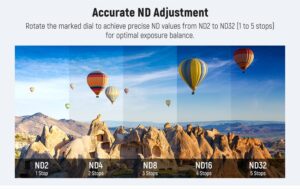 Neewer nd2 32 (1 5 stops) variable nd filter with lens cap 1 0ฟิลเตอร์ ฟิลเตอร์กล้อง