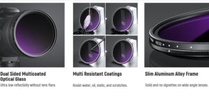 Neewer nd2 32 (1 5 stops) variable nd filter with lens cap 3 0ฟิลเตอร์ ฟิลเตอร์กล้อง