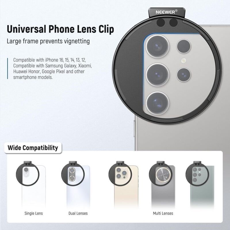 Neewer 67mm magnetic cpl filter with cold shoe phone clip ฟิลเตอร์แม่เหล็ก ฟิลเตอร์กล้อง 2