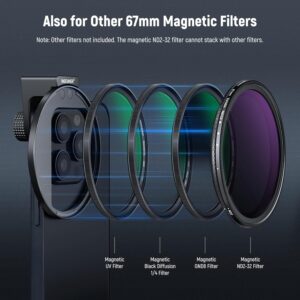 Neewer 67mm magnetic cpl filter with cold shoe phone clip ฟิลเตอร์แม่เหล็ก ฟิลเตอร์กล้อง 5