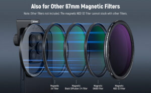 Neewer 67mm magnetic cpl filter with cold shoe phone clip ฟิลเตอร์แม่เหล็ก ฟิลเตอร์กล้อง 5