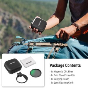Neewer 67mm magnetic cpl filter with cold shoe phone clip ฟิลเตอร์แม่เหล็ก ฟิลเตอร์กล้อง 9