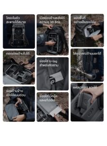 Ulanzi ab01 tai outdoor camera backpack กระเป๋ากล้อง กระเป๋าสะพาย กระเป๋าเดินทาง ความจุ 38 ลิตร (2)