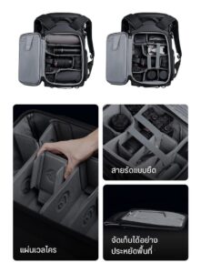 Ulanzi ab01 tai outdoor camera backpack กระเป๋ากล้อง กระเป๋าสะพาย กระเป๋าเดินทาง ความจุ 38 ลิตร (7)