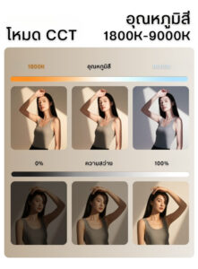 Ulanzi k20rgb 20w pocket led light ไฟ led พกพา อเนกประสงค์ 20w ระบบ rgb เต็มสเปกตรัม พร้อมหน้าจอ lcd สี (6)