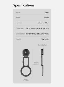 Ulanzi ma50 uka magnetic phone holder ขาตั้งมือถือ ขาตั้ง magsafe ระบบ quick release (12)