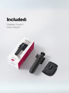Ulanzi mt88 clipmate tripod ขาตั้งกล้อง ขาตั้ง gopro 3in1 พร้อมสาย velcro สำหรับติด กระเป๋าเป้ ไม้เซลฟี่ (10)
