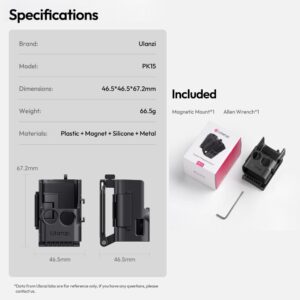 Ulanzi pk15 pocket 3 magnetic mount ขาตั้งแม่เหล็ก เคส สำหรับ dji pocket 3 8