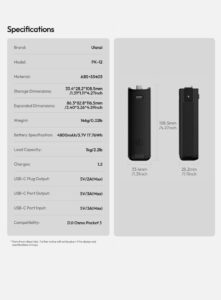 Ulanzi pocket 3 mini quadpod battery handle pk 12 แบตสำรอง ด้ามจับ สำหรับ dji osmo pocket 3 (10)