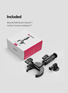 Ulanzi r105 bicycle rail mount clamp แคลมป์ติดกล้องจักรยาน รองรับน้ำหนัก 1kg พร้อมหัวบอลคู่ 360° (10)