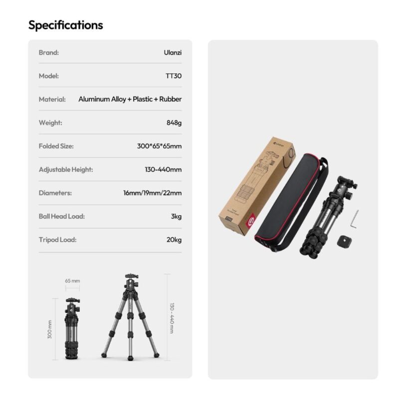 Ulanzi tt30 compact tripod detail (12)