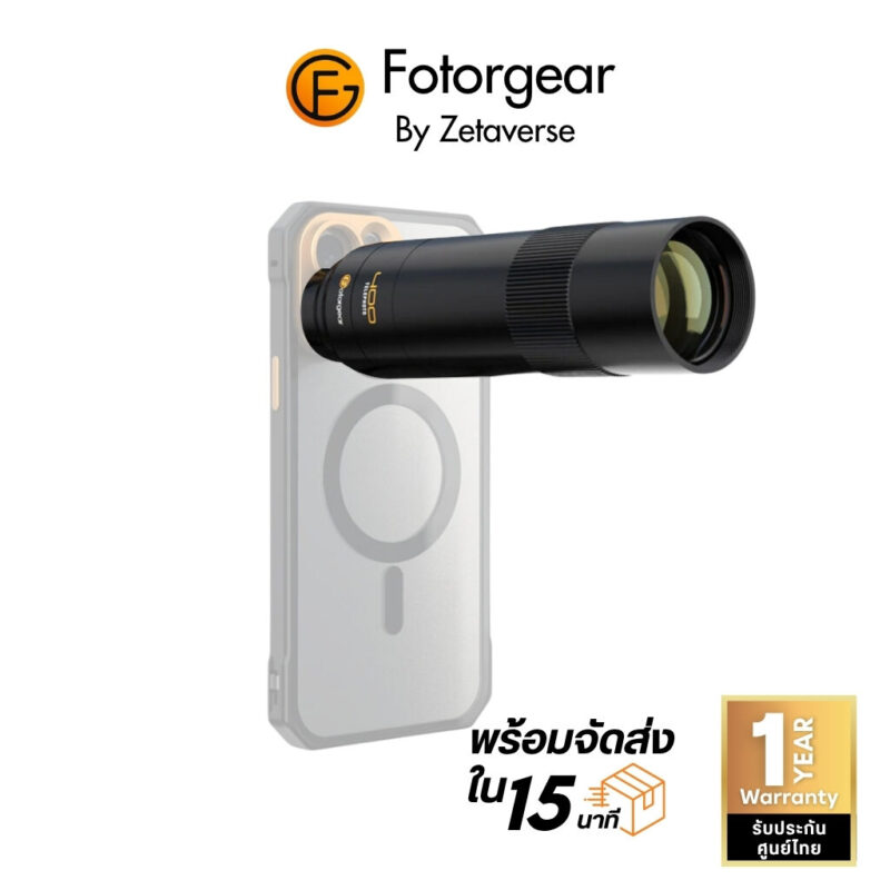Fotorgear telephoto lens 400mm เลนส์มือถือ เลนส์ซูม กำลังขยาย 8x ระบบ t mount ถ่ายภาพนก ดวงจันทร์ lens iphone
