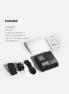 Ulanzi c10rgb pocket power 10w rgb video light ไฟ led rgb ไฟหนีบมือถือ ไฟเซลฟี่ ขนาดกะทัดรัด 10w (11)