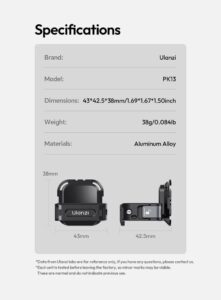 Ulanzi pk13 pocket 3 uka quick release expansion adapter ตัวแปลงสำหรับต่อกล้อง dji osmo pocket 3 กับอุปกรณ์ระบบ uka (12)