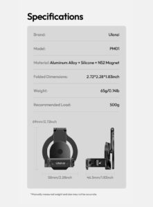 Ulanzi pm01 pocket 3 magnetic expansion adapter ตัวแปลงระบบแม่เหล็กอัจฉริยะ dji osmo pocket 3 อุปกรณ์สตูดิโอ magsafe (12)