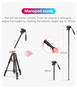 Ulanzi u select vt 02 lightweight portable camera tripod ขาตั้งกล้อง ขาตั้งพกพา 11