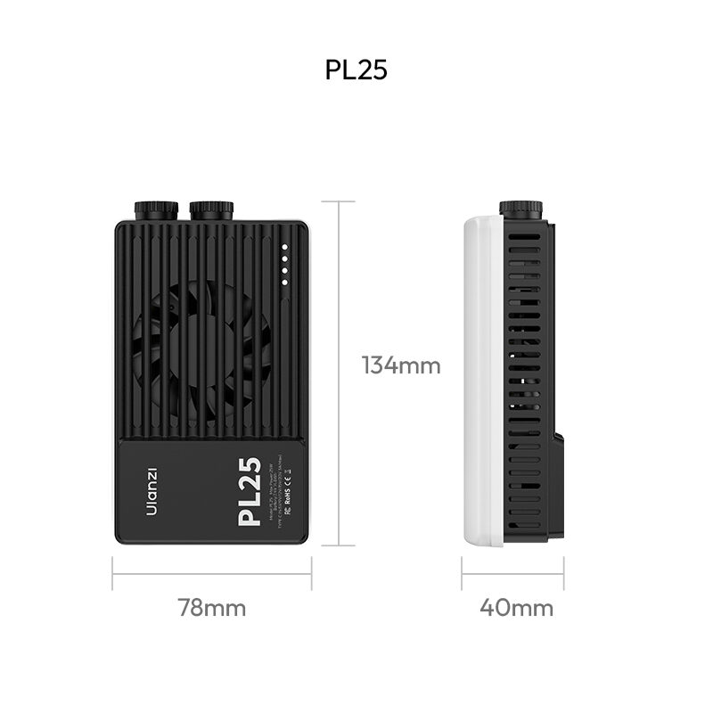 Ulanzi pl25 25w high power pocket light ไฟติดหัวกล้อง ไฟเซลฟี่ ไฟพกพา 22