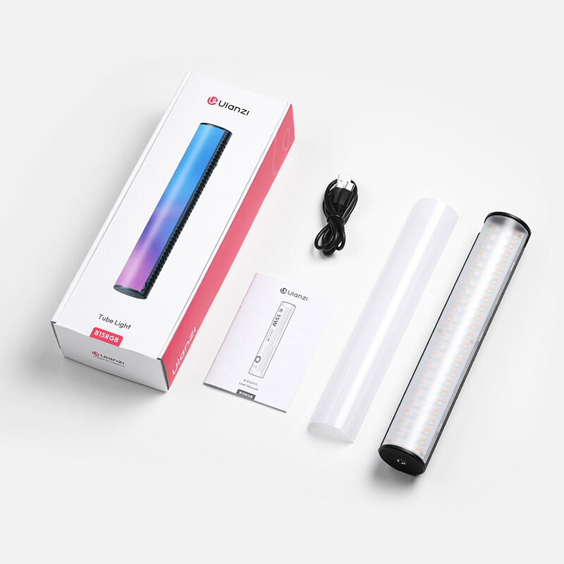 Ulanzi b15rgb 15w tube light ไฟ led แบบแท่ง rgb 15w ไฟเซลฟี่ ไฟถ่ายสินค้า 18