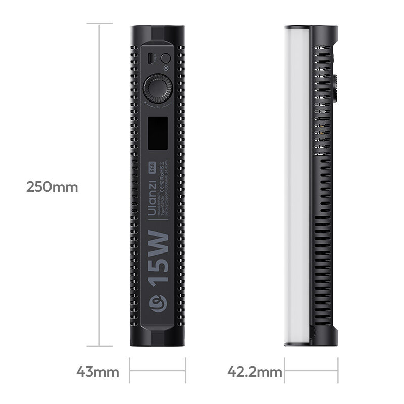 Ulanzi b15rgb 15w tube light ไฟ led แบบแท่ง rgb 15w ไฟเซลฟี่ ไฟถ่ายสินค้า 19