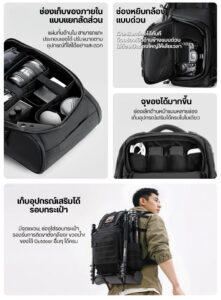 Ulanzi bc007 tactical camera backpack 28l กระเป๋าเป้ กระเป๋ากล้อง แทคติคอล ความจุ 28 ลิตร สำหรับช่างภาพมืออาชีพ 3