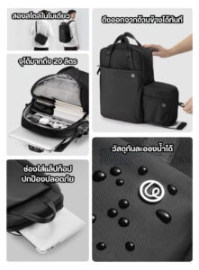 Ulanzi f08 lightweight travel backpack กระเป๋าเป้ กระเป๋ากล้อง กระเป๋าเดินทาง กระเป๋าสะพาย จุได้ 20l (2)