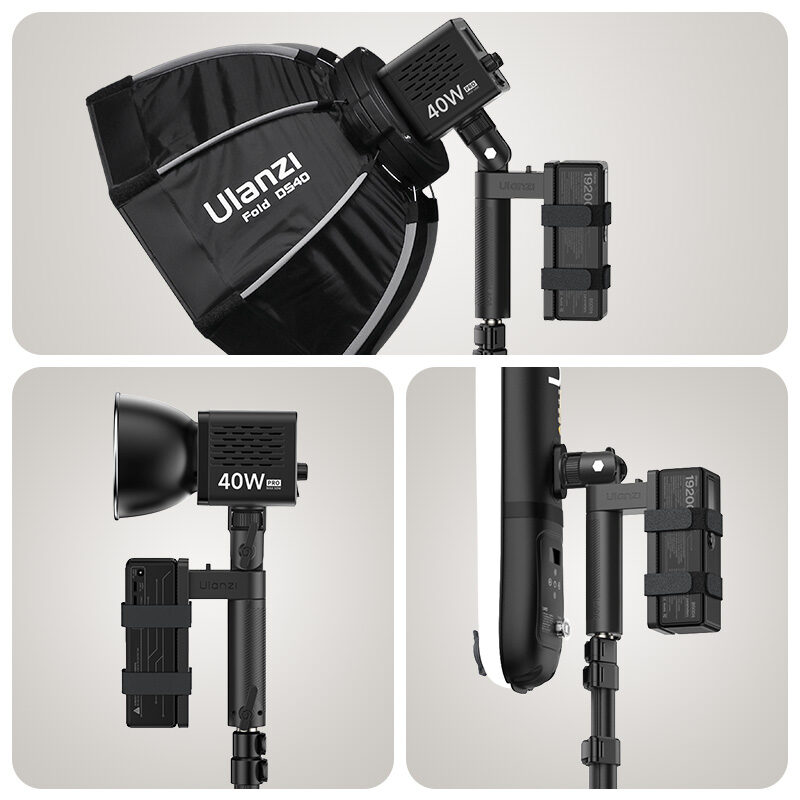 Ulanzi la06 light handle grip with power mount ด้ามจับไฟ led พร้อมฐานใส่พาวเวอร์แบงค์ แบตสำรอง อเนกประสงค์ 11