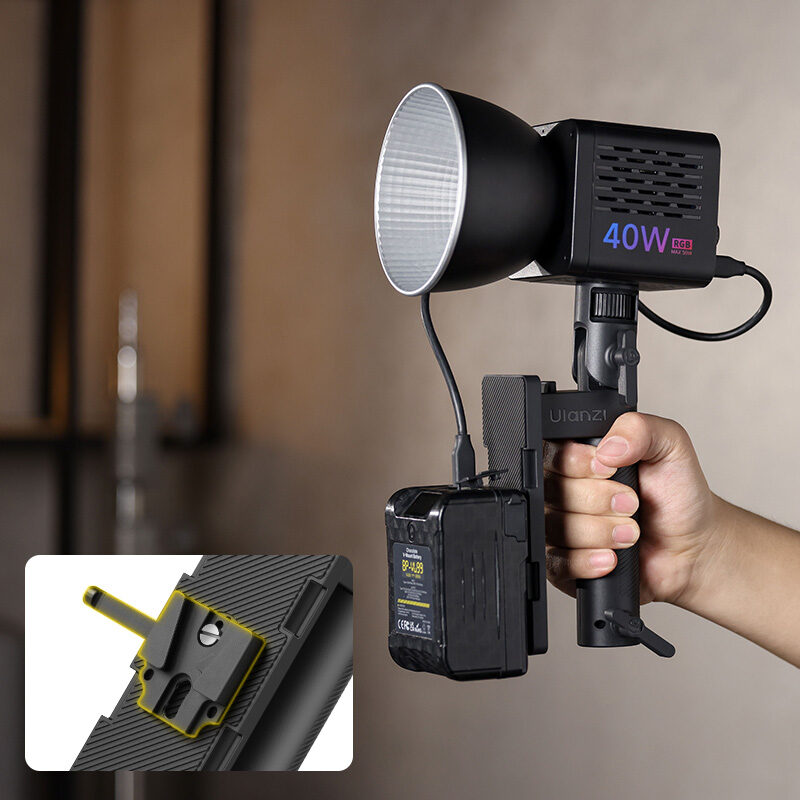 Ulanzi la06 light handle grip with power mount ด้ามจับไฟ led พร้อมฐานใส่พาวเวอร์แบงค์ แบตสำรอง อเนกประสงค์ 9
