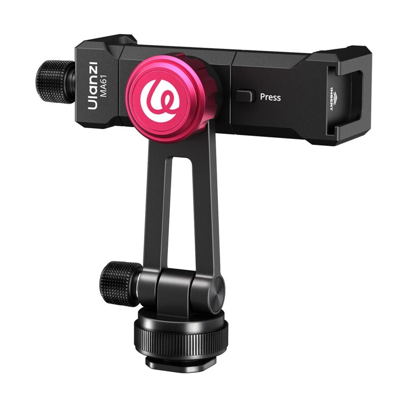 Ulanzi ma61 quickclip phone clamp with cold shoe mount หัวจับมือถือ ระดับมืออาชีพ พร้อมระบบ quick adjust และ cold shoe mount.1