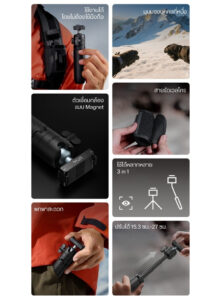 Ulanzi mt66 clipmate tripod with action connector ขาตั้งกล้อง อเนกประสงค์ 3in1 พร้อม dji action 5 pro mount และ velcro strap (2)