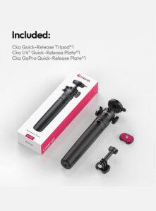 Ulanzi mt90 cka quick release tripod ขาตั้งกล้อง 2in1 ขาตั้งมือถือ น้ำหนักเบา 189g พร้อมไม้เซลฟี่ (12)