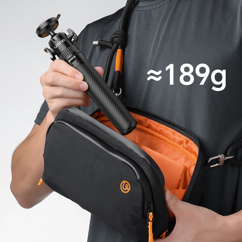 Ulanzi mt90 cka quick release tripod ขาตั้งกล้อง 2in1 ขาตั้งมือถือ น้ำหนักเบา 189g พร้อมไม้เซลฟี่ รองรับ 1.5kg 10
