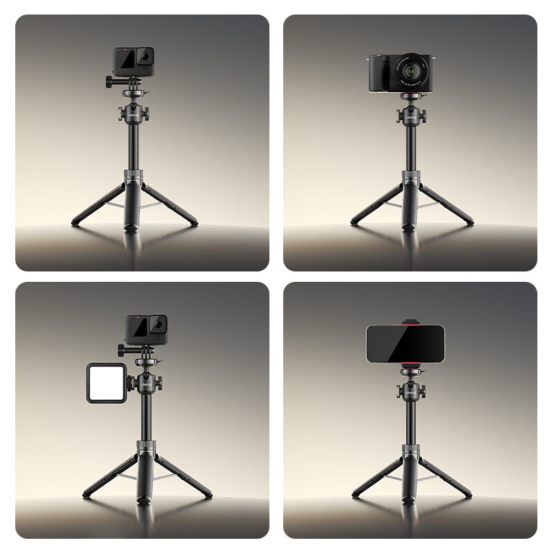 Ulanzi mt90 cka quick release tripod ขาตั้งกล้อง 2in1 ขาตั้งมือถือ น้ำหนักเบา 189g พร้อมไม้เซลฟี่ รองรับ 1.5kg 11