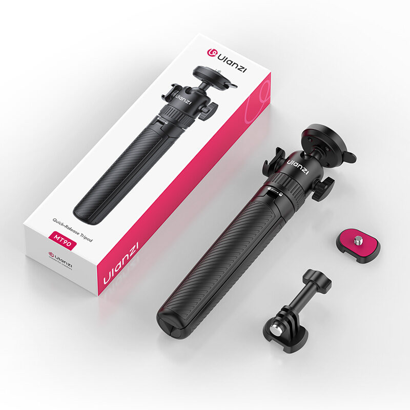 Ulanzi mt90 cka quick release tripod ขาตั้งกล้อง 2in1 ขาตั้งมือถือ น้ำหนักเบา 189g พร้อมไม้เซลฟี่ รองรับ 1.5kg 18