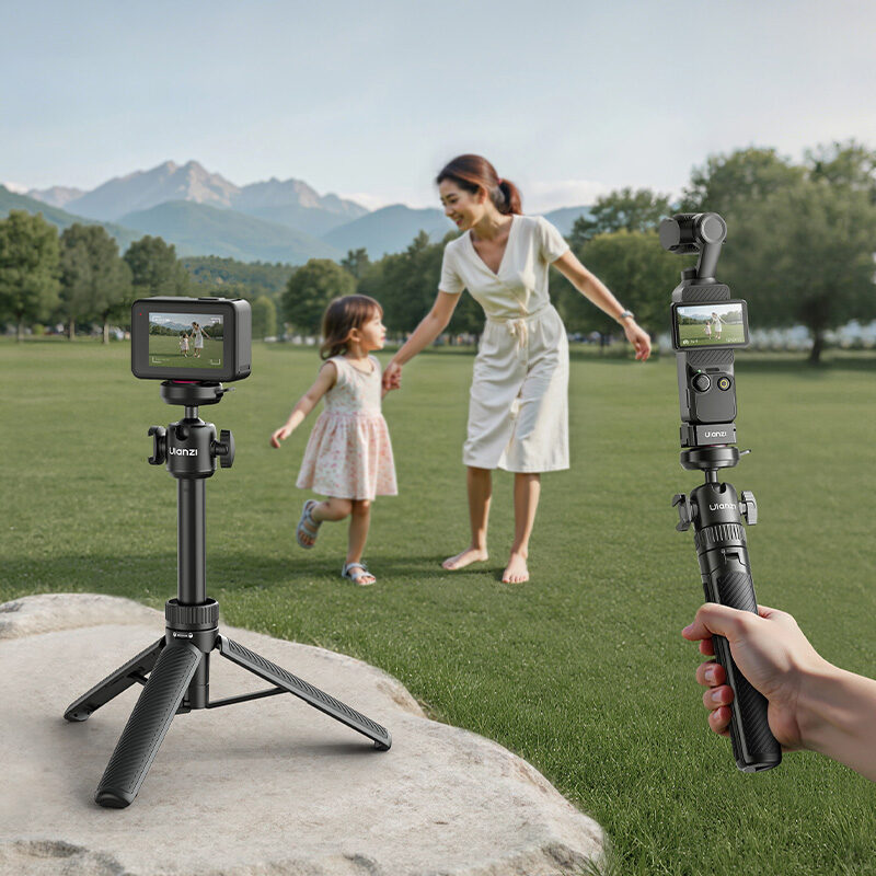 Ulanzi mt90 cka quick release tripod ขาตั้งกล้อง 2in1 ขาตั้งมือถือ น้ำหนักเบา 189g พร้อมไม้เซลฟี่ รองรับ 1.5kg 2 1