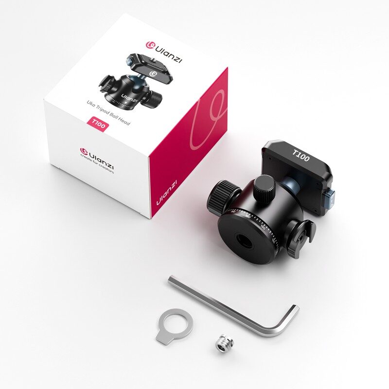 Ulanzi t100 ball head uka quick release หัวบอล ขาตั้งกล้อง รองรับน้ำหนักสูงสุด 6kg ระบบปลดเร็ว 11