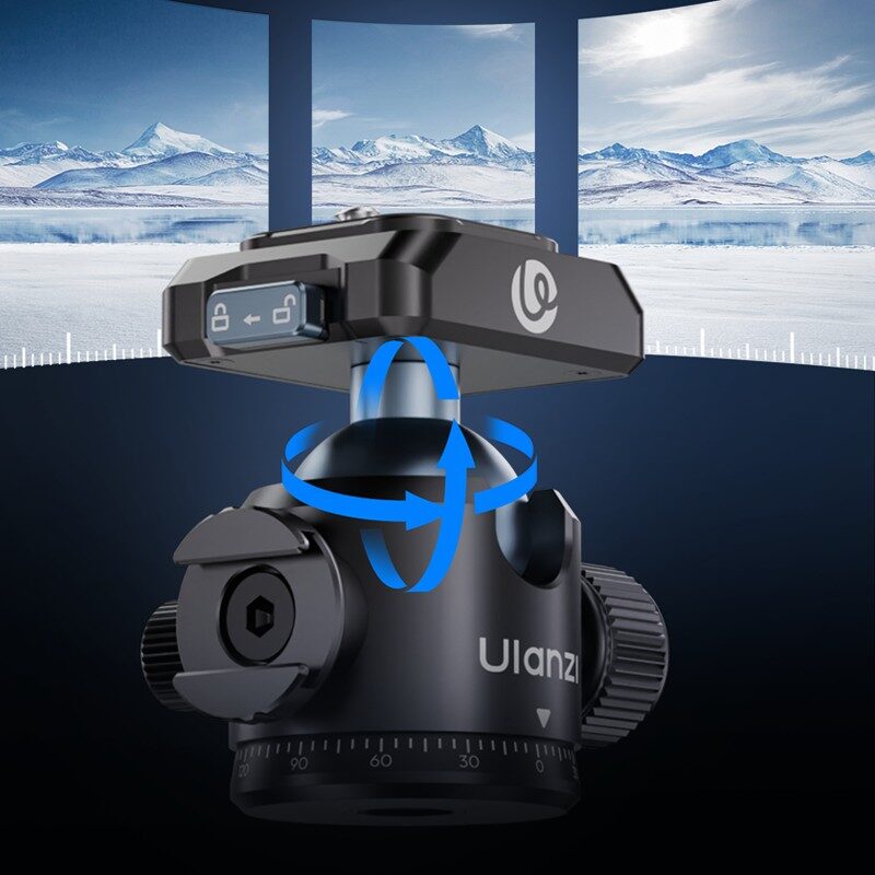 Ulanzi t100 ball head uka quick release หัวบอล ขาตั้งกล้อง รองรับน้ำหนักสูงสุด 6kg ระบบปลดเร็ว 4