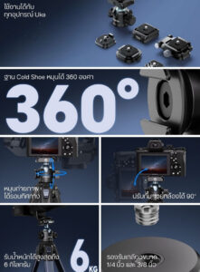 Ulanzi t100 uka quick release tripod ball head (c062) (2)
