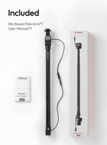 Ulanzi zj08 mic boom pole arm แขนไมโครโฟน แขน boom ต่อไมค์ (12)ไมค์กล้อง