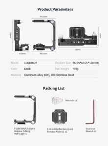 Falcam f22&f38&f50 quick release foldable half cage เคสกล้องพับได้ พร้อมระบบปลดเร็ว เคสกล้อง sony fujifilm canon lumix (10)