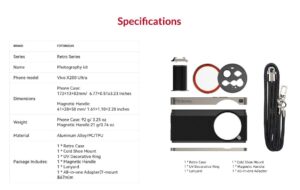 Fotorgear retro photography kit for vivo x200 ultra ชุดเคสกล้องวินเทจ สำหรับ vivo x200 ultra 0 0