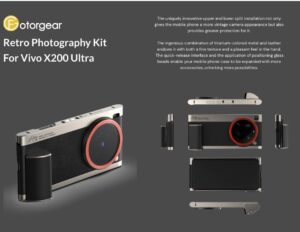 Fotorgear retro photography kit for vivo x200 ultra ชุดเคสกล้องวินเทจ สำหรับ vivo x200 ultra 1 0